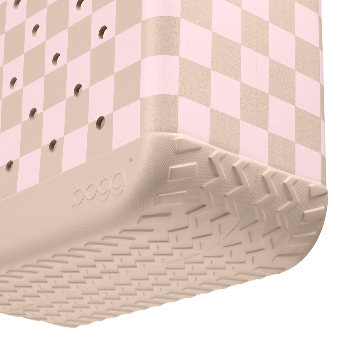 Original Bogg Bag - Checkered Linen/ Pink Marshmallow