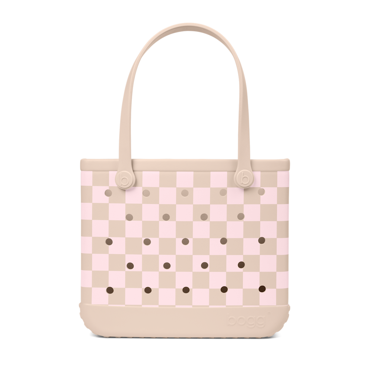 Baby Bogg Bag - Checkered Linen/ Pink Marshmallow