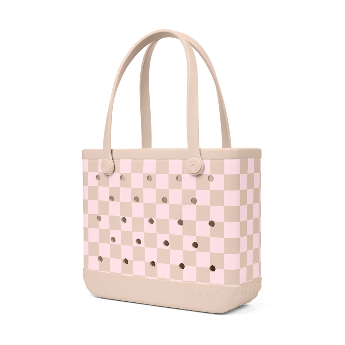 Baby Bogg Bag - Checkered Linen/ Pink Marshmallow