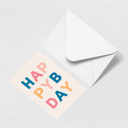 Happy Birthday Letters Greeting Card